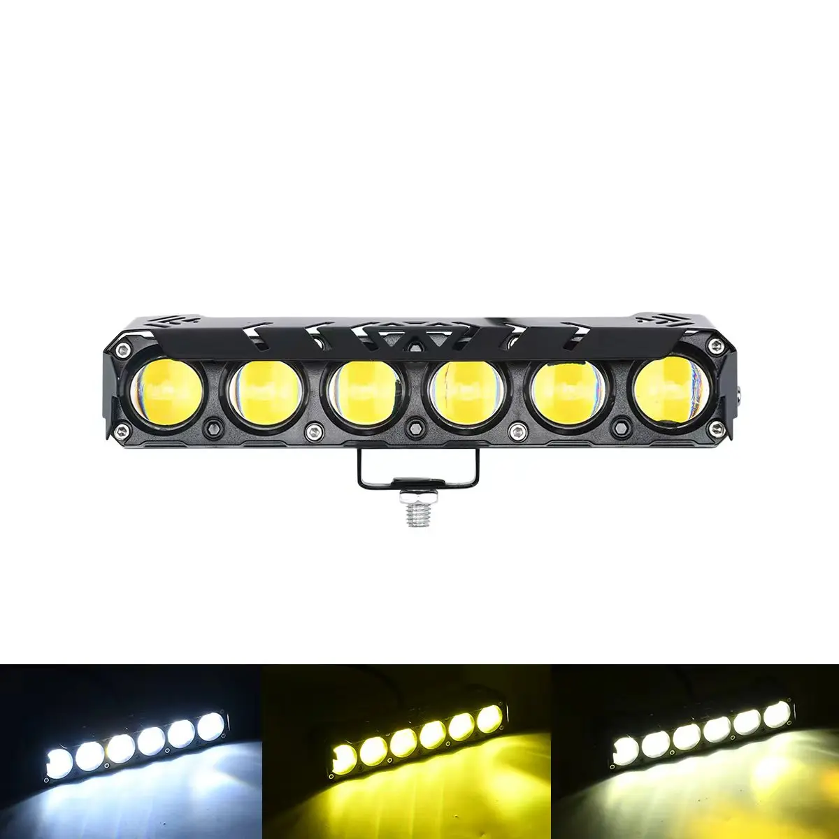 6 LED Spotlight 4-Mode Dual-color Beam Fog Lamp，Mini Lens Headlight Driving Light For Cars Trucks SUV ATV And UTV, Led Work Light,Car Accessorise