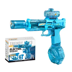 Powerful electric water gun, luminous silencer, 26-32-foot water gun, Summer vibes,large-capacity adult and children summer swimming pool water toy mandatory light.,Summervibes