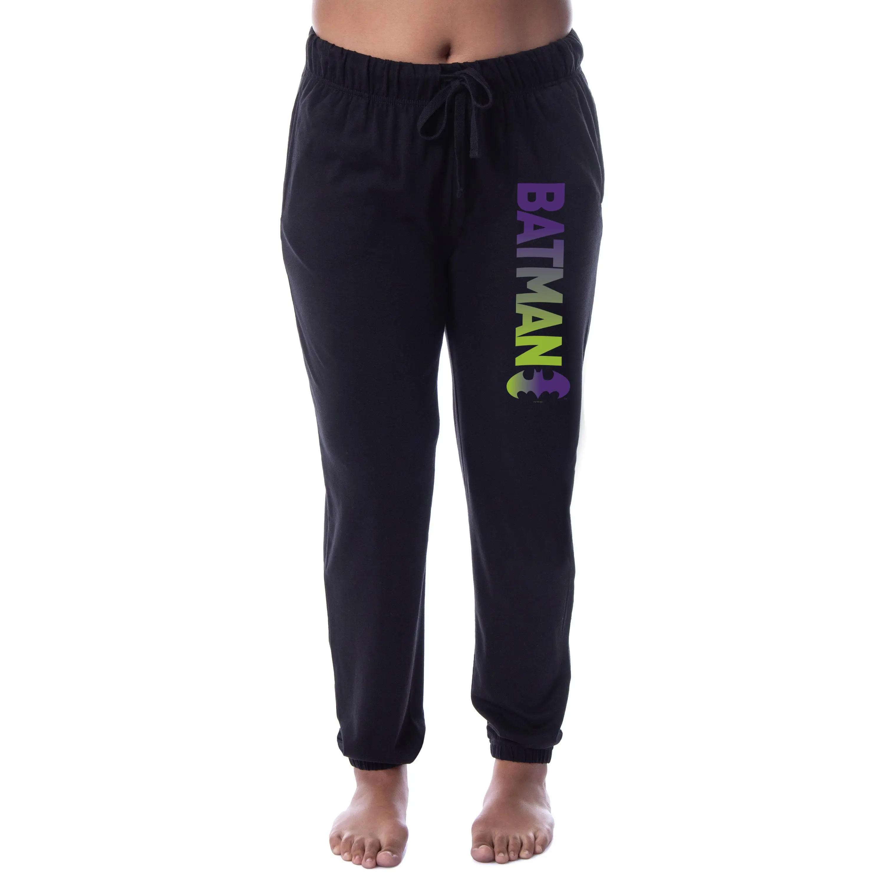 DC Comics Womens' Batman Bat Logo Ombre Sleep Jogger Pajama Pants, Bottoms, Apparel