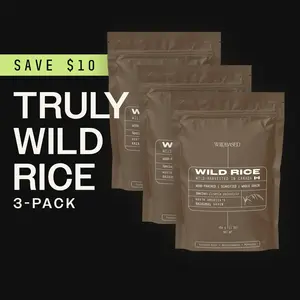 Wild Based Wild Rice Staples Pack | Wild-Harvested in Canada | Wood-Parched & Scarified = Cooks Fast, Soft & Chewy | Naturally Gluten-Free | 30 Servings