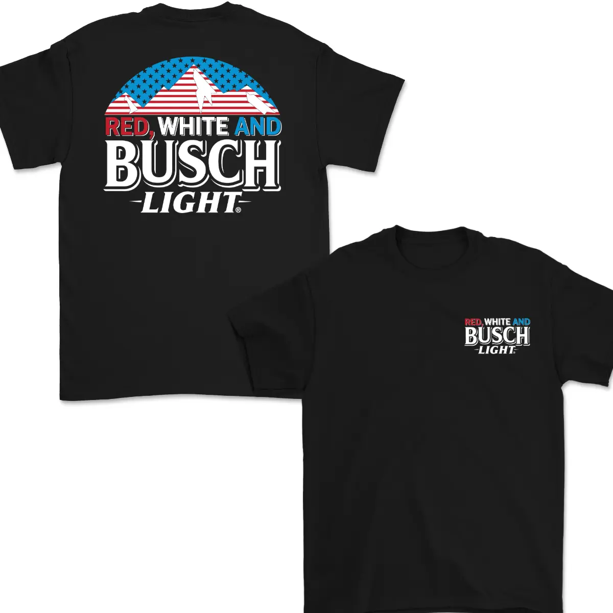 Red White and Busch Light T-Shirt for Men Women, Funny Patriotic Beer Lover Tee, Flag Mountain Graphic T-Shirt, 4th of July Drinking Party Shirt, Vintage Summer Beer Tee, Father’s Day Gift for Beer Lovers, Casual Streetwear Shirt