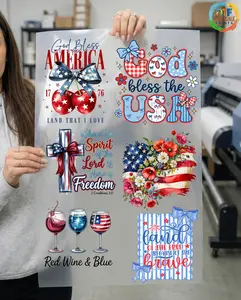 6PCS Designs USA Gang Sheet, 4th Of July Gang Sheet, DTF Transfer USA 250 Year Of Freedom, Transfer Ready For Press, Fourth of July Premade Gang Sheet, Independence Day Patriotic USA 250 Gang Sheet. TCA-28