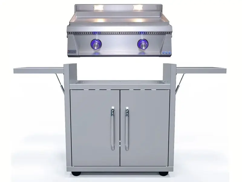 Le Griddle Pro Series 75 30-Inch 2-Burner Freestanding Gas Griddle with Lights - 6mm Plate