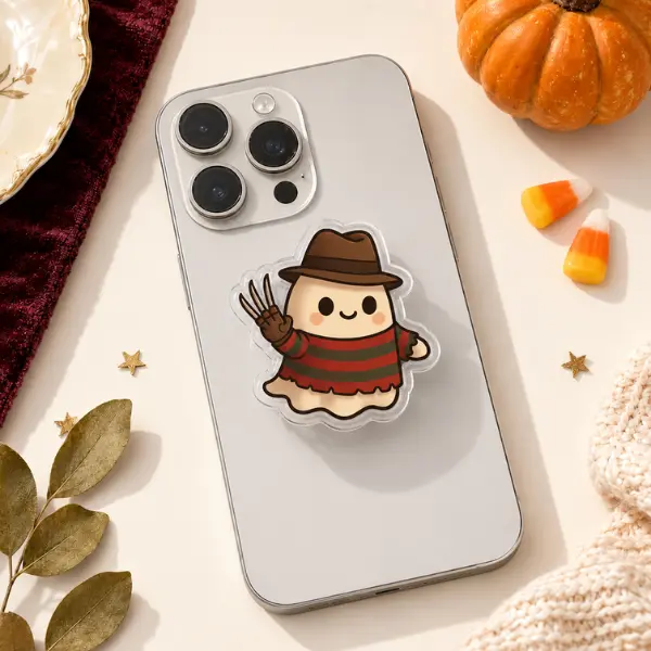 Freddy Ghost MagSafe Phone Grip, Cute Horror Ghost Magnetic PopSocket, Freddy Inspired Halloween Phone Grip, Spooky Slasher Phone Accessory, Horror Lover Gift Idea