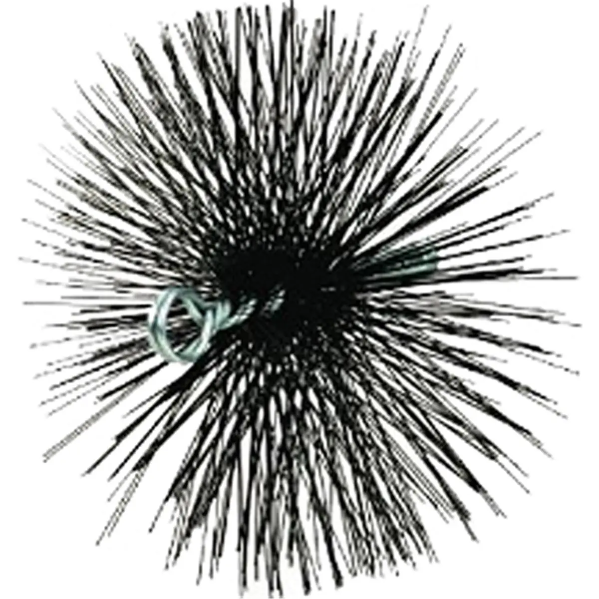 8 in. Round Devil Wire Chimney Brush, Durable Household Specialty Hand Tool for Chimney & Flue Cleaning, 1/4 NPT Fitting, 0.1 lbs