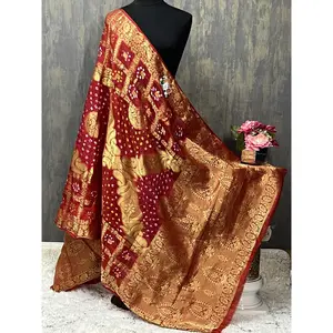 Bandhani silk dupatta