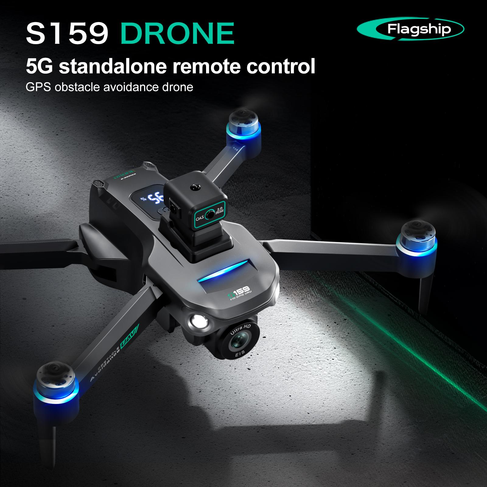 4K Camera Drone for Adults with GPS and 5G Remote Controller, 5.9" HD Screen, Obstacle Avoidance, One-Key Return, Optical Flow Mode, Brushless Motor FPV, Beginner Quadcopter with Dual Battery Set foldable takeoff altitude hold