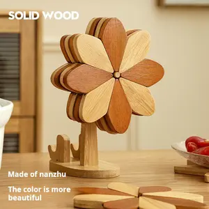 Windmill Placemat Heat Insulation Mat High Temperature Resistant Cup Mat Kitchen Household Dining Table Pot Mat Bowl Mat Dish Bamboo Mat