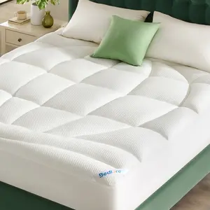 [Valentine’s Day]【BEDLORE】Mattress Topper, Extra Thick Tencel Blend Pillow Top Pad, Soft & Breathable Comfort Layer, Deep Pocket Design Fits 6–15 Inch Mattresses, Ideal for Bedroom & Home Use