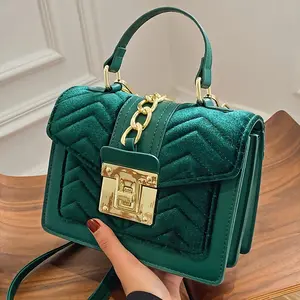 LABOONOO Women's Synthetic Leather Handbag with Golden-Tone Clasp Closure - Multi-Compartment Navy Blue Crossbody Purse, Detachable Strap & Golden Emblem Design for Casual & Formal Occasions