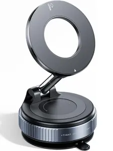 Upgraded Vacuum Magnetic Car Phone Holder 360° Reinforced 96LBS Ultra Suction Cup Phone Mount for MagSafe Cell Phone Holders for Your Car/Gym/Mirror Mount for iPhone & Android