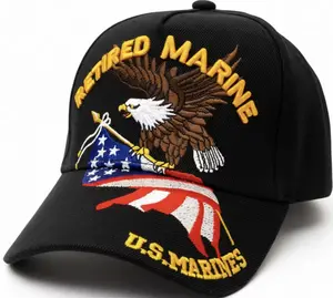 U.S Marine Retired Black Cap 0033