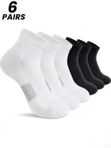 Men's Low Top Socks, Short Socks, Moisture-Wicking, Odor-Resistant, Athletic Socks, Comfortable Soft, Unisex, 4/6 Pairs