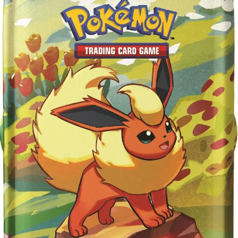 Pokemon Mini tin - Scarlet & Violet Prismatic Evolutions 2 booster packs, 1 Metallic coin, 1 Art card