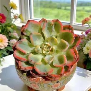 Echeveria “Tearless Beauty” Variegated | Rare Colorful Succulent | Bare Root | Easy Care #Succulent #PlantTok #VariegatedPlants #RarePlants #IndoorPlants #HomeDecor #GardenDecor