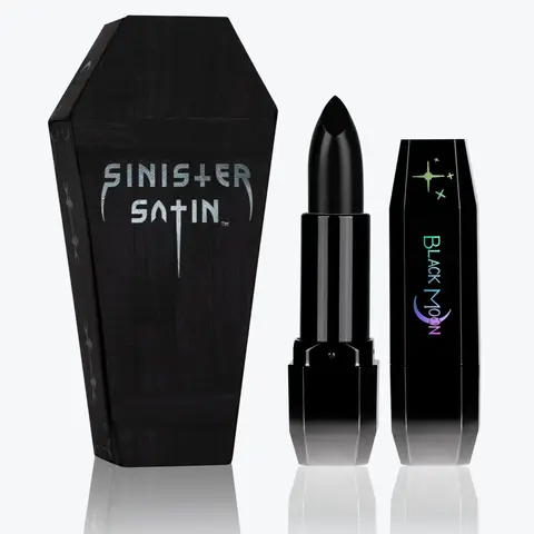 Black Moon Sinister Satin Bullet Lipstick Lightweight Extreme Pigment