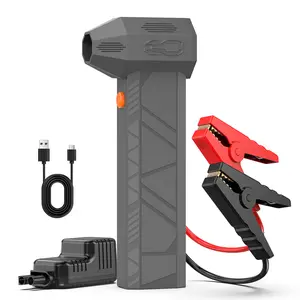 【Kapeezi】 2-in-1 portable car jump starter, 8000A peak current, equipped with 16V ultra-high speed fan, 130,000 RPM ducted brushless motor, 18800mAh power bank, 18W fast charging, suitable for 12V gasoline and 7.0L diesel engine jump start emergency