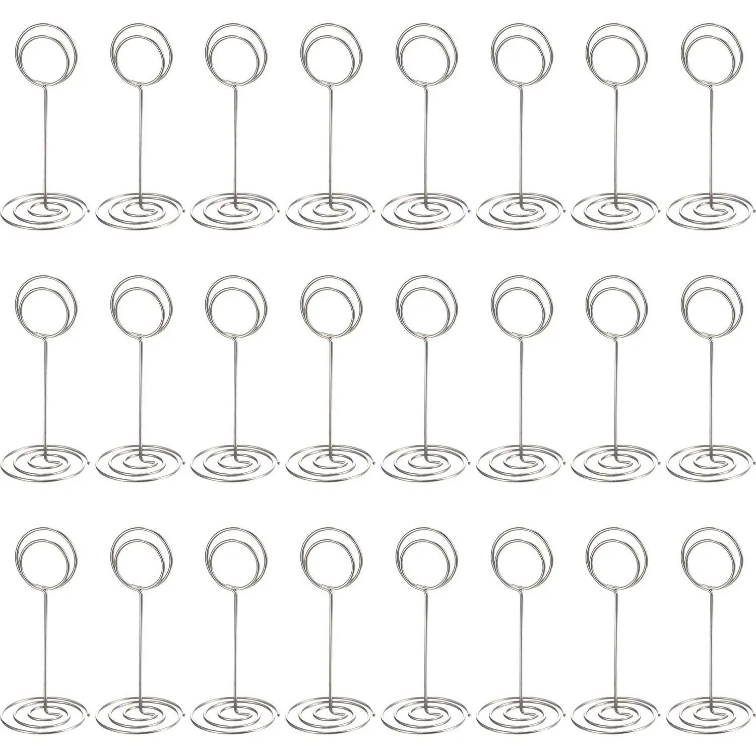 [Hand Tools Kits] 24Pcs/Set Party Card Table Menu Clip with Base,3.35 Inch Multipurpose Card Holder,Durable Rust-Resistant Memo Holder for Wedding Reception Birthday Party,Halloween Decor Gifts