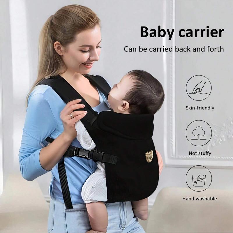 Ergonomic Multifunctional Baby Carrier, Lightweight Carrier, Newborn Sling Carriers, 4-In-1 Portable Travel Gear, Adjustable Comfortable Front & Back Straps, Perfect Gift for Newborns