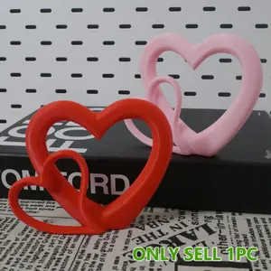 Heart Love Statues, Plastic Couple Sculpture Figurine, Wedding/Anniversary/Valentine's Gift, Home and Office Desk Decor