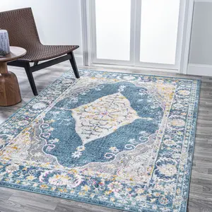 JONATHAN Y Zelda Bohemian Cottage Medallion Indoor Area Rug; for Living Room, Kitchen, Bedroom, Dining Room, Office