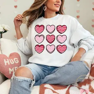 Women's Love Pattern Sweatshirt??gift?? Casual Crewneck