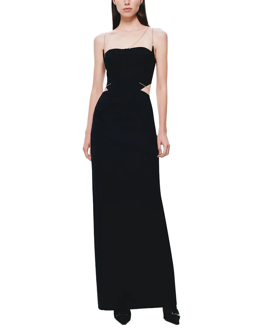 Misha The 'Cyrus' Chain Suiting Wool-Blend Dress