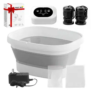 Ionic Foot Bath Detox Machine, Ionic Foot  to Remove Toxins with 2 Arrays, 80 Disposable Foot Bath Liners, Detoxification Sea Salt, Folding Bathtub,  for Women & Men