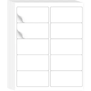 2" x 4" Printable White Matte Label Stickers, 10 Per Sheet, Total 300 Labels, Suitable for Laser & Inkjet Printing