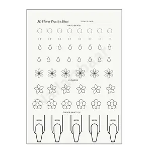 3D Acrylic Flower Practice Mat - Printed & Laminated - Ready To Use