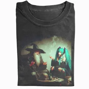 Hatsune Miku and Wizard Smoke Retro Fantasy Movies Graphic Funny Comfort Colors Shirt Sweatshirt, Hoodie, Comfort Colors XTR