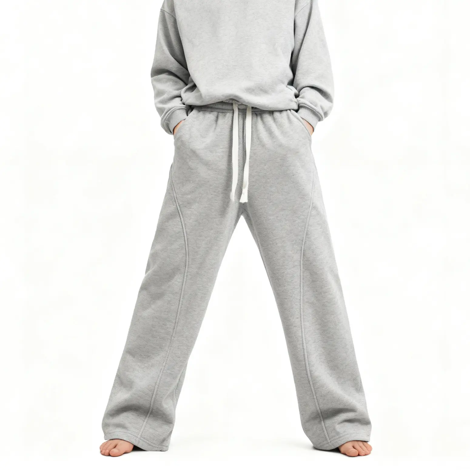 pants men sweatpants Men's Solid Thermal Lined Drawstring WaistPants,Casual Comfy Loose Fitting Trousers for Fall &Winter, Men's Bottoms for Daily Wear, Relaxed Fit, fleece sweatpants，school season