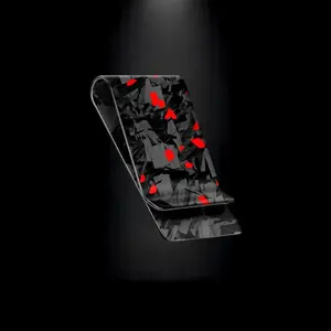 Cash Clip | Red Forged Carbon
