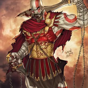 Kratos 11x17 Art Poster Print