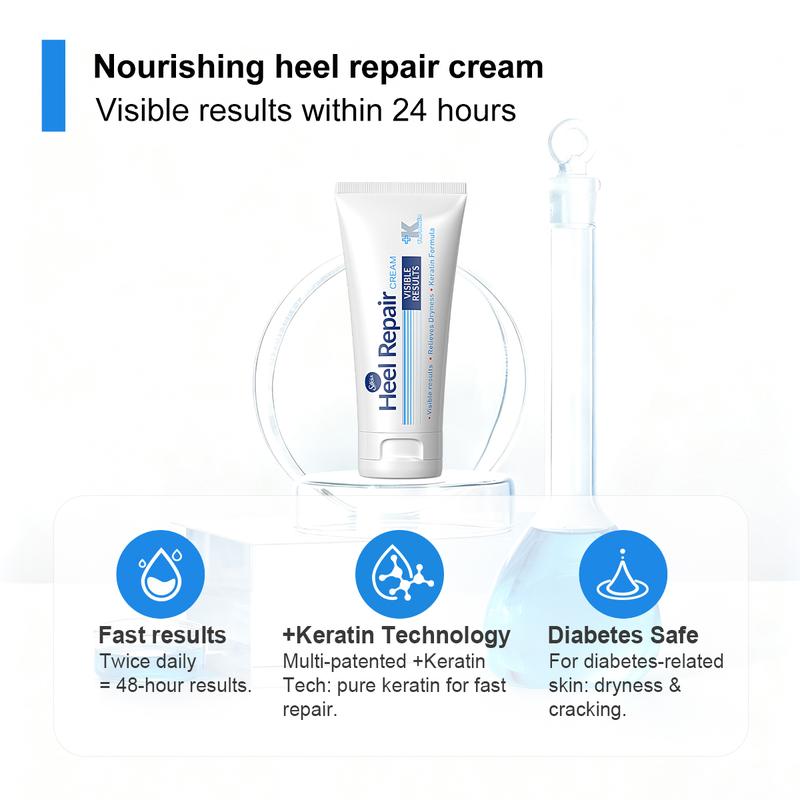 Silkia Heel Repair Cream 25% Urea Vitamin E Infused - Daily Care for Dry Cracked Feet FDA Approved Therapy Therapeutic
