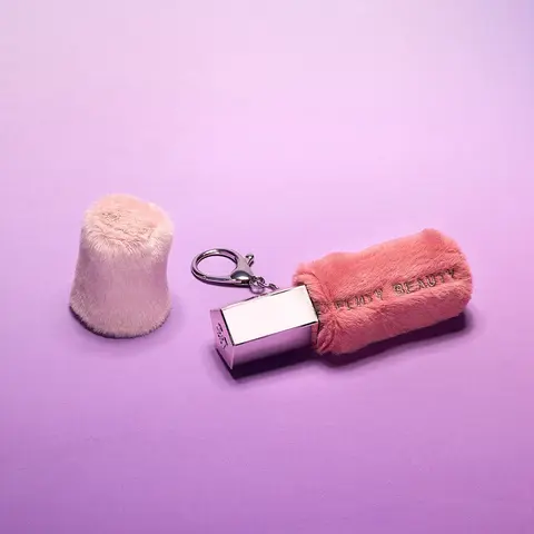Fenty Beauty Fuzzy Gloss Bomb Holder Keychain