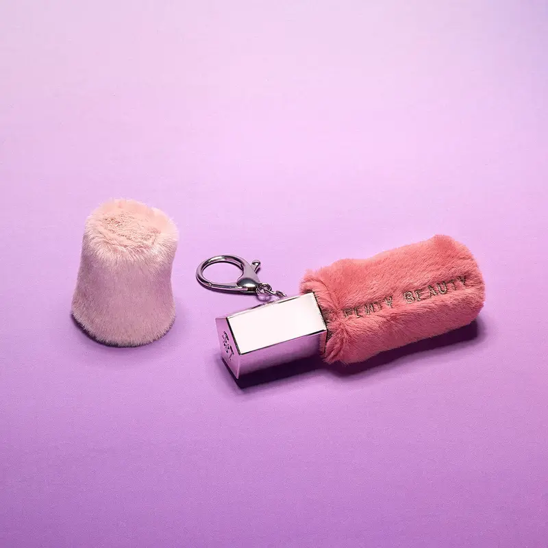 Fenty Beauty Fuzzy Gloss Bomb Holder Keychain