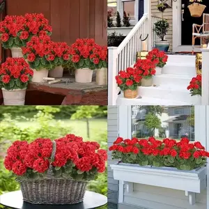 4pcs Artificial Rose & Peony Flowers Home Decor, Wedding Scene Arrangement Fake Plants, Realistic Greenery, Universal Setting