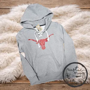 Longhorn Lace Up Hoodie