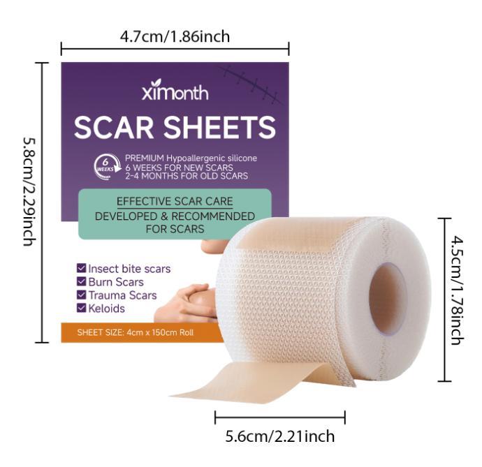 Grade Silicone Scar Sheets for Keloids Acne Scars & Stretch Marks Helps Reduce Redness Dark Spots & Visible Signs of Aging Skin Repair