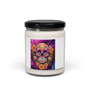Candy Skull Scented Soy Candle, 9oz