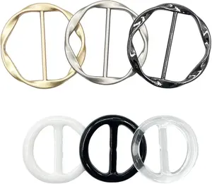 6 PCS Scarf Ring and Slides for Scarves T Shirt Tie Clips for Women Shirt Waist Cincher Clips Tightener for Loose Tshirt Clothes Scarf Buckle