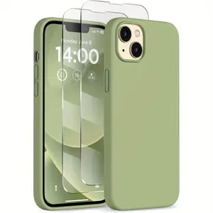 3 PCS [1 Phone Case with 2X Clear Screen Protectors] Liquid Case Full Body Shockproof Protective Cover Slim Thin Phone Case [with 2X Screen Protectors] for iPhone 17 16 15 14 13 12 11 Pro Max