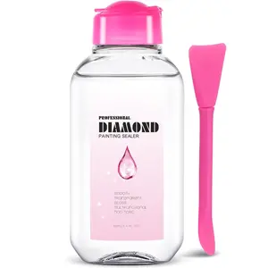 Diamond Painting Sealer, Topwey Diamond Painting Adhesive with Applicator Helps retain Your Diamond Sparkle, Also Applicable to Puzzles for Adults (125 ML 4.4 Fl Oz)