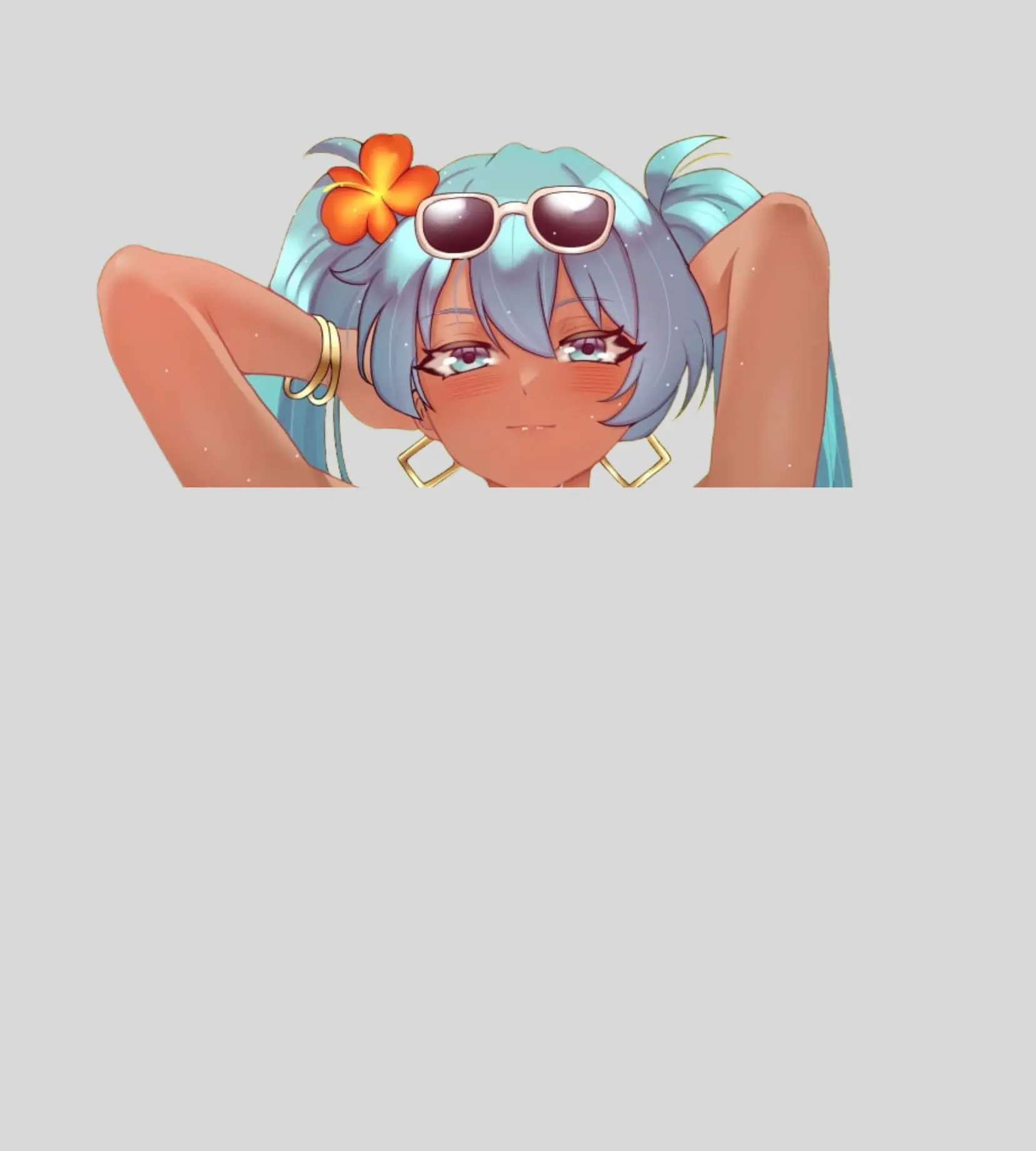 Hatsune Miku Kiss-Cut Vinyl Sticker - Full Body Cute Anime Waifu Decal for Laptop & Hydro Flask Otaku Gift