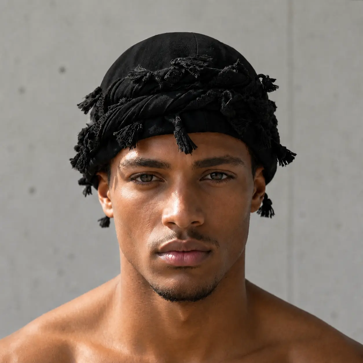 Unisex Pre-Tied Paisley Print Satin-Lined Turban Cap with Tassels, Hip-Hop Twist Tail, Adjustable Halo Head Wrap for Casual Wear