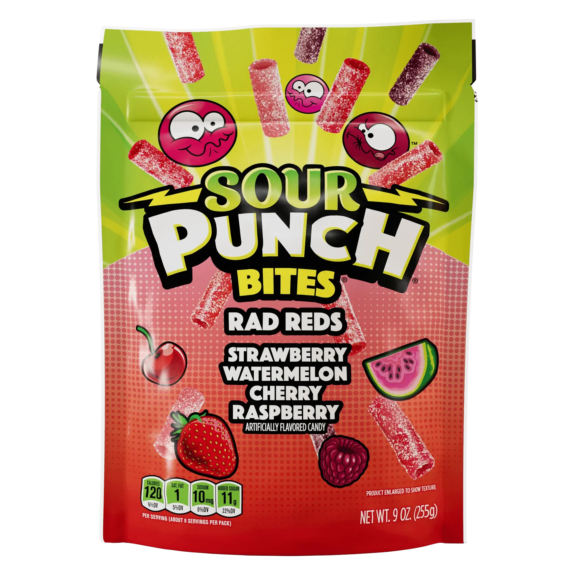 Sour Punch Bites Rad Reds Candy, 9oz Bag