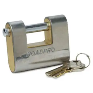 RoadPro RPLH-70 70mm High Security Brass Padlock