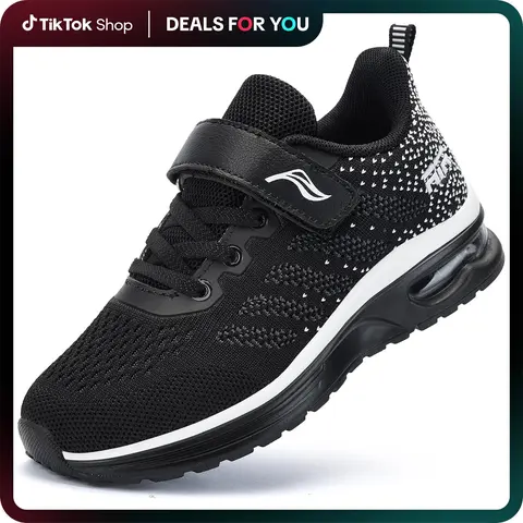 Youth Fashion Athletic Shoes for 10-11 Years Kids, Lightweight Breathable Synthetic Material, Non-Slip Sole Run-Walk-Tennis Sneakers