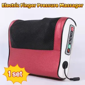Electric Finger Pressure Neck Heating Massager, Used for Shoulder, Back, Leg And Neck Massage, Deep Tissue Kneading Massager, Finger Pressure Massager, Handheld Massager, Compact Massager Shape, Perfect Gift of a Massage Pillow for Mom, Dad, Women, Men.